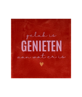 Tegeltje – Geluk is genieten van wat er is