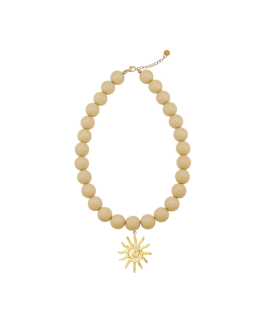 Statement sunny necklace – sand