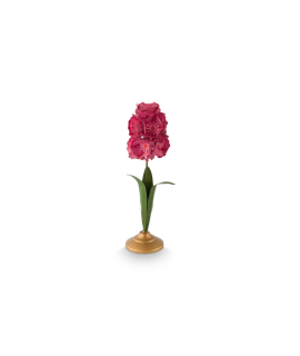 Candle Holder Metal Flower Pink 31.5cm