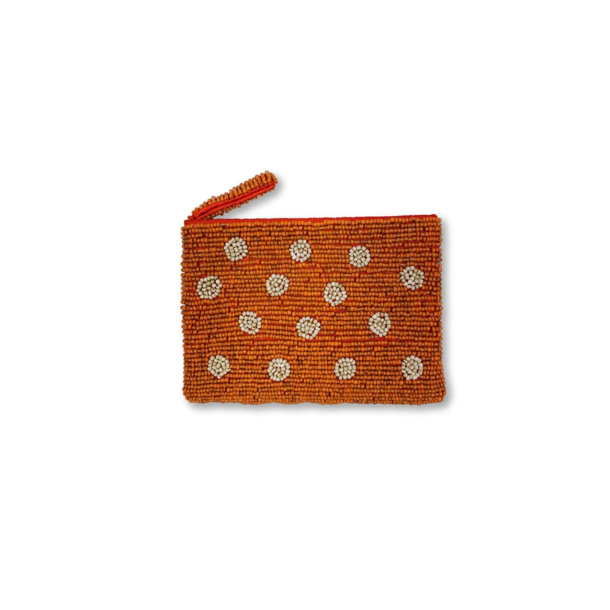 Kralentasje Polkadot orange/sand