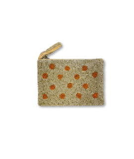 Kralentasje Polkadot sand/orange