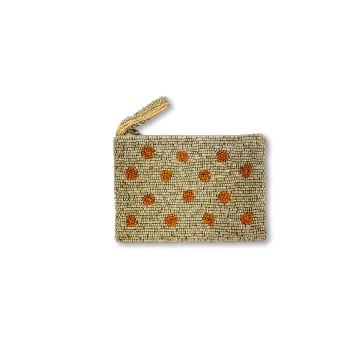 Kralentasje Polkadot sand/orange