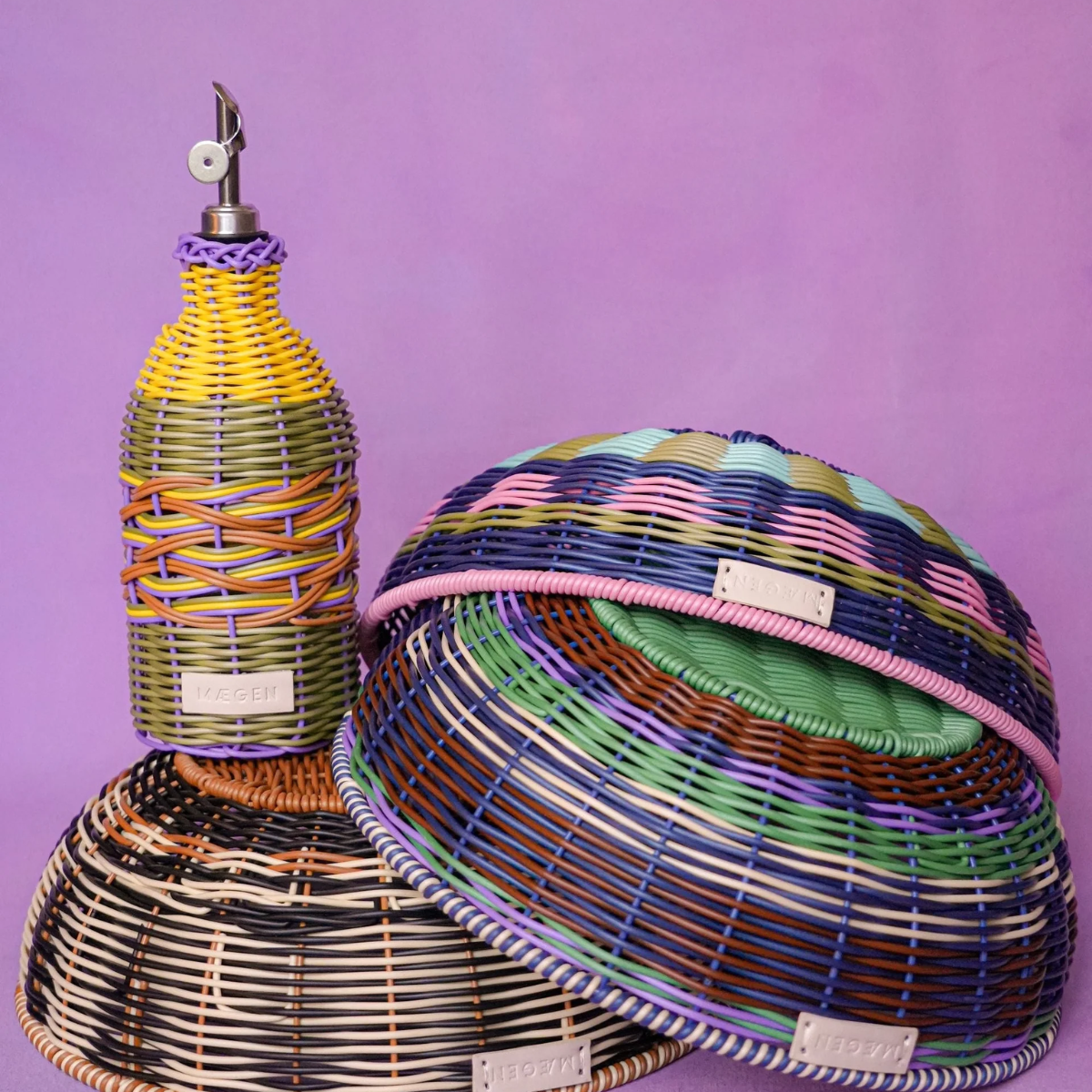 Design olijfolie fles - geel/lila - MAEGEN Homeware - Afbeelding 2