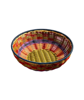 Geweven schaal – rood/olijf – MAEGEN Homeware