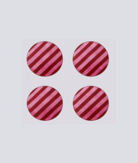 Onderzetters – Glas – Oranje/roze – 4 stuks