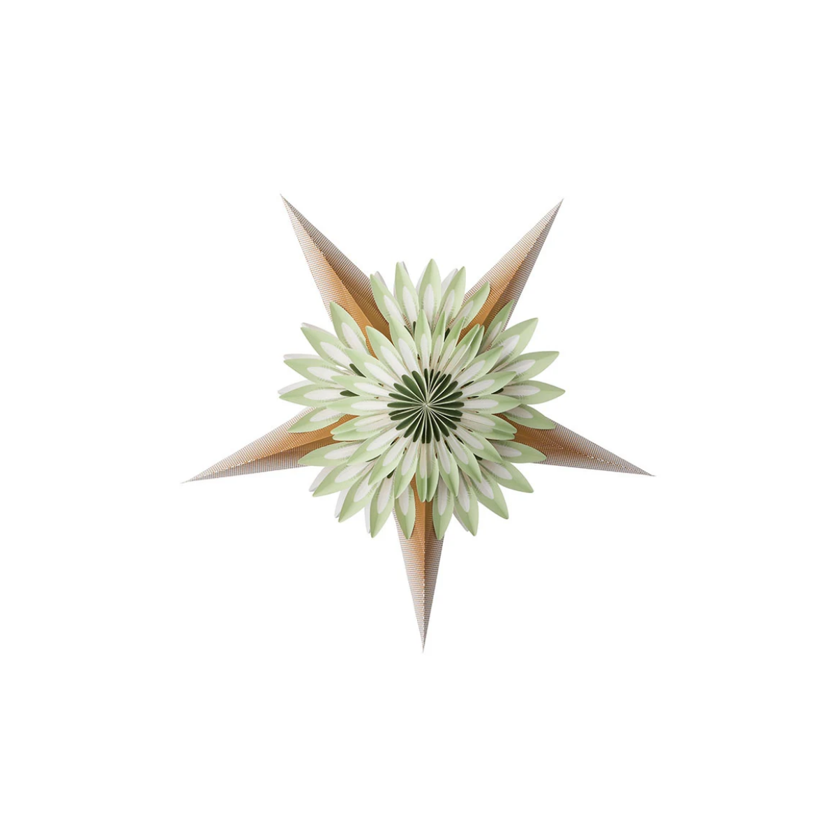 Papieren Kerstster Aurora Mint – 70 cm