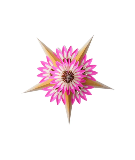 Papieren Kerstster Aurora Fuchsia – 70 cm