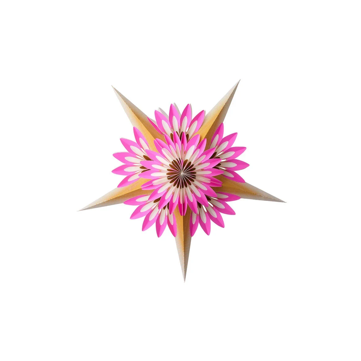 Papieren Kerstster Aurora Fuchsia – 70 cm