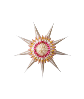 Papieren Kerstster Helios Gold/Fuchsia – 70 cm